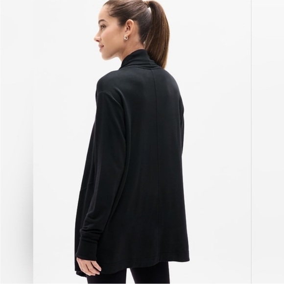 Athleta Pranayama Open Wrap Knit Cardigan XXS Black - Picture 2 of 10